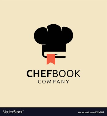 Chef book logo design vector image
