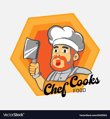 chef cooks food logo