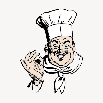 Chef hand drawn clipart, restaurant | Free Vector - rawpixel