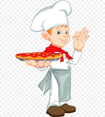 Chef Royalty-free Cartoon Illustration - A little chef with pizza 