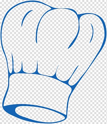 Chefs uniform Apron , Blue line hat transparent background PNG clipart