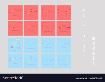 Chemical formulas of food and cosmetic vector image
