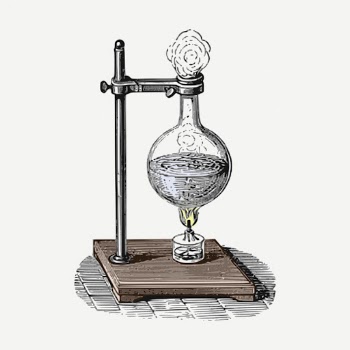 Chemistry science experiment illustration, vintage | Free PSD - rawpixel