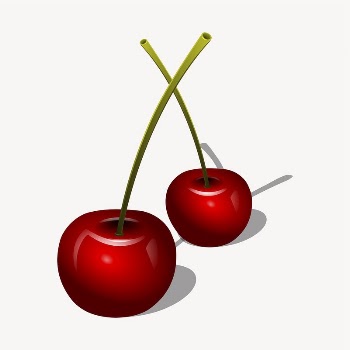 Cherries clipart, fruit illustration vector. | Free Vector - rawpixel