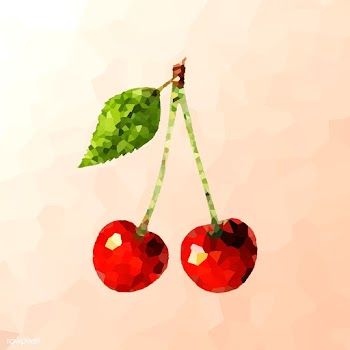 Cherries crystallized style illustration | Free  illustration - 2347335