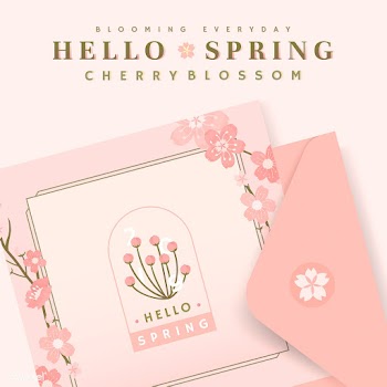 Cherry blossom card illustrations | Free stock vector - 565997