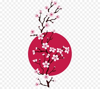 Cherry blossom Cross-stitch Pattern - Vector Japanese cherry 