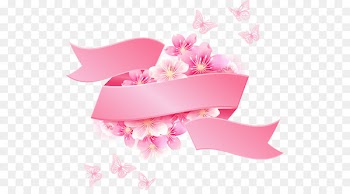 Cherry blossom Flower - Cherry ribbon banner 