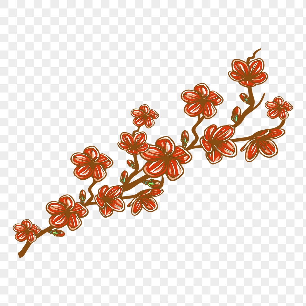 Cherry blossom png sticker, botanical | Free PNG - rawpixel