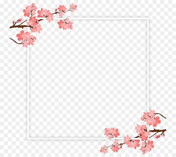 Cherry blossom Tree Branch - Cherry Tree Branch Frame PNG and PSD 