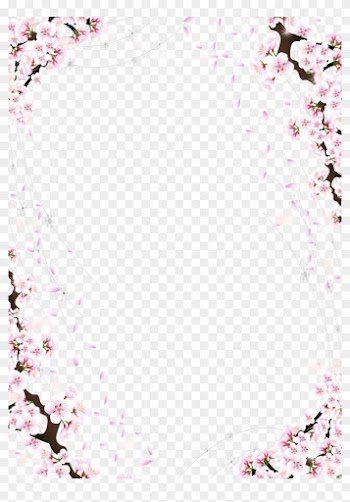 Cherry Blossom Tree Clip Art - Cherry Blossoms Border Design