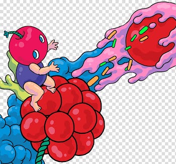 Cherry Bomb, fruit illustration transparent background PNG clipart