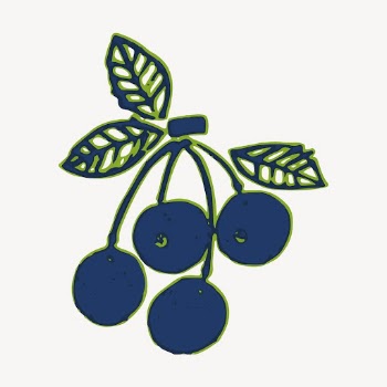 Cherry clipart, fruit, green textured | Free Photo - rawpixel