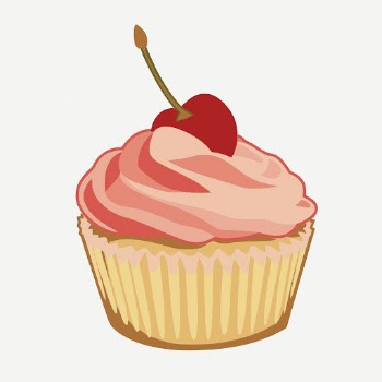 Cherry cupcake clipart, collage element | Free PSD - rawpixel