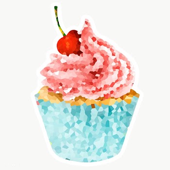 Cherry cupcake crystallized style sticker overlay | Free  transparent png - 2347263