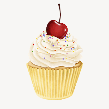 Cherry cupcake, delicious bakery dessert | Free Photo Illustration - rawpixel