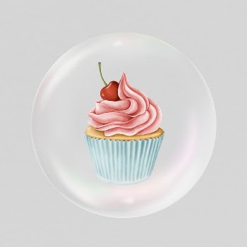 Cherry cupcake  sticker, dessert | Free PSD - rawpixel