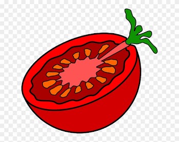 Cherry Food, Slice, Fruit, Drawing, Cartoon, Free, - Tomato Clip Art