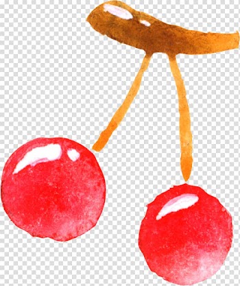 Cherry Fruit Auglis, Hand-painted cherry transparent background PNG clipart