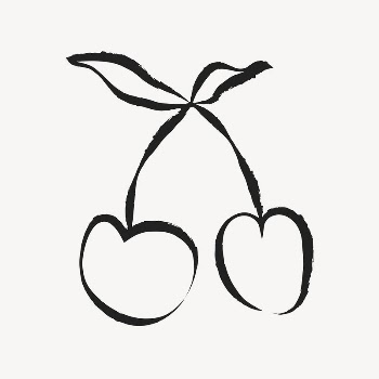 Cherry fruit sticker, cute doodle | Free PSD Illustration - rawpixel