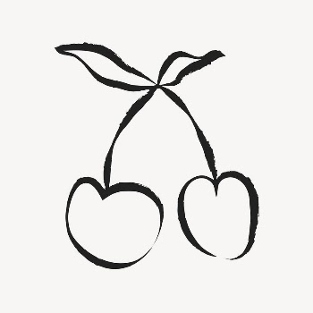 Cherry fruit sticker, cute doodle | Free Vector Illustration - rawpixel