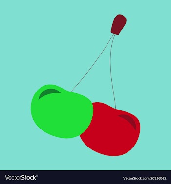 Cherry icon fruit sweet cherries fresh healthy vector image