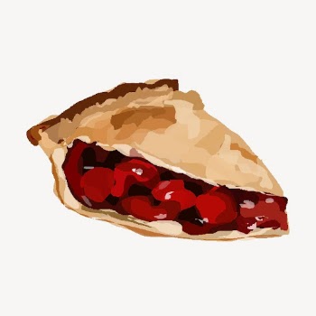 Cherry pie slice clipart, illustration | Free Vector - rawpixel