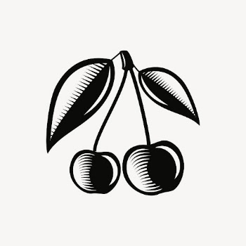 Cherry sticker, fruit illustration psd. | Free PSD - rawpixel