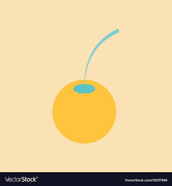 Cherry sweet fruit flat icon realistic vector image