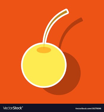 Cherry sweet fruit sticker icon realistic vector image