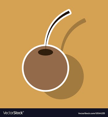 Cherry sweet fruit sticker icon realistic vector image