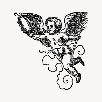 Cherub  clipart, vintage hand | Free Vector - rawpixel
