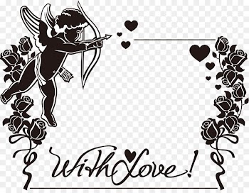Cherub Cupid Heart Love - Love Cupid border 
