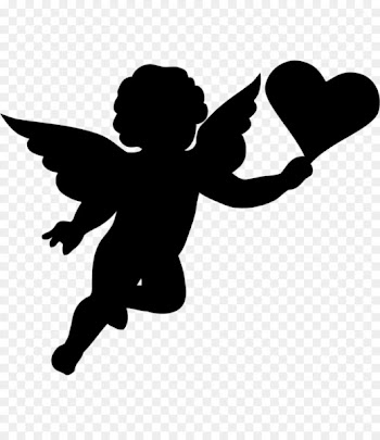Cherub Cupid Silhouette Clip art - angel baby 