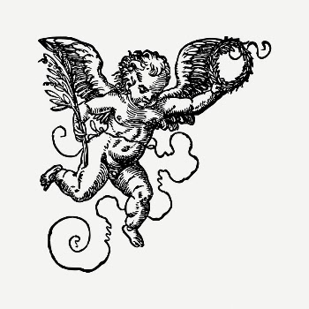 Cherub drawing, vintage illustration psd. | Free PSD - rawpixel