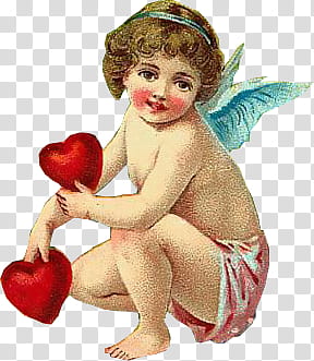 Cherubim holding heart illustration transparent background PNG clipart