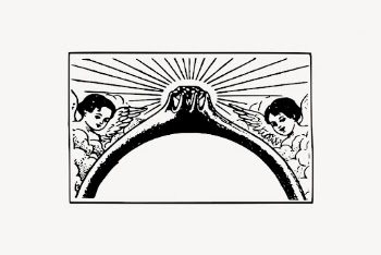 Cherubs ring frame clipart, vintage | Free Vector - rawpixel