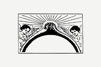 Cherubs ring frame drawing, vintage | Free PSD - rawpixel