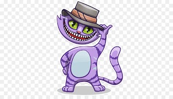 Cheshire Cat Sticker Alice's Adventures in Wonderland Telegram - cat 