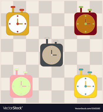 Chess clock stopwatch timer set vector image