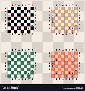Chess game set vector image