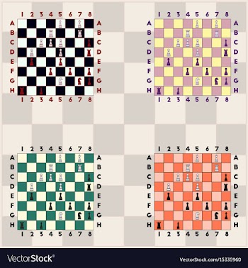 Chess game set vector image