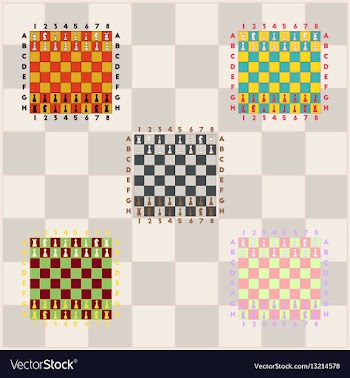 Chess game start collection vector image