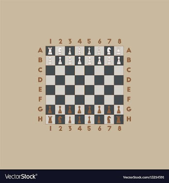 Chess game start vector image
