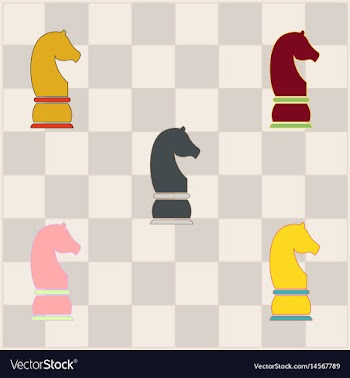 Chess knight collection vector image