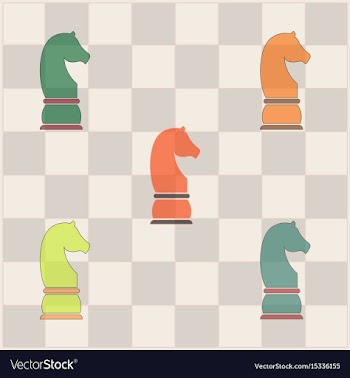 Chess knight collection vector image
