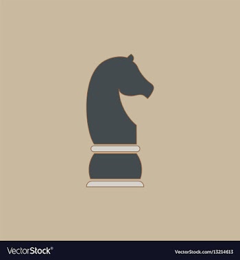 Chess knight vector image