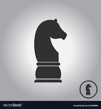Chess knight vector image