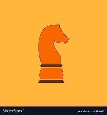 Chess knight vector image
