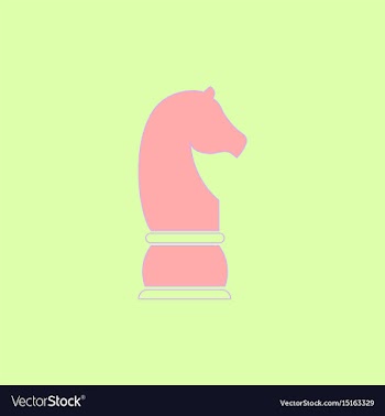 Chess knight vector image